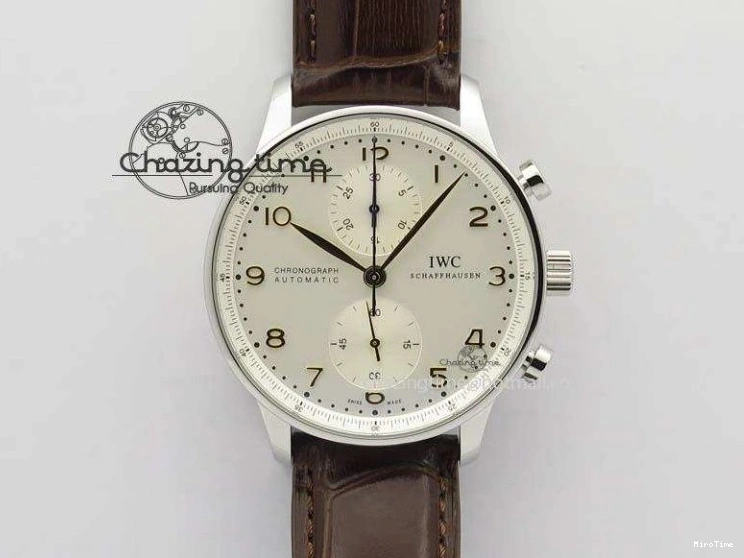 MIROTIME 0425 Practical Portuguese Real PR IW500109 ZF 1:1 Best Edition Black Dial On Black Leather Strap A52010 V 7308